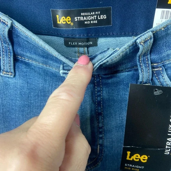 Lee Blue Skinny Jeans with Faded Wash - Picture 6 of 8